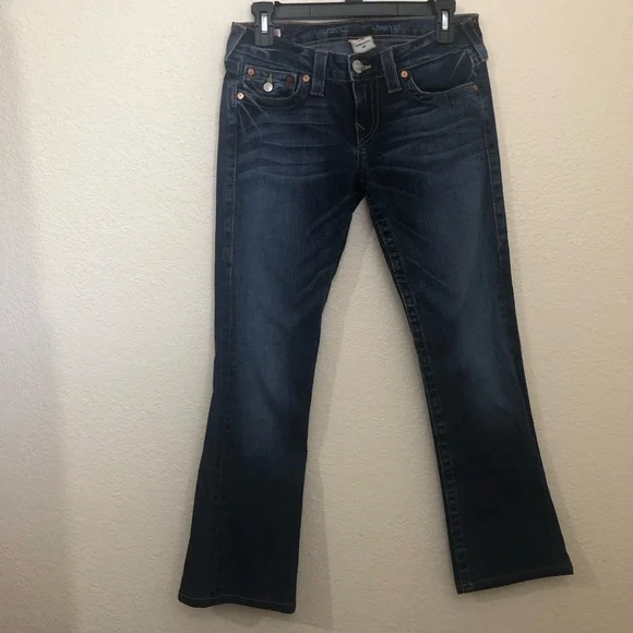 TRUE RELIGION Womens 28 Boot Cut Jeans Becky Medium Wash (altered, shortened) - Picture 2 of 16